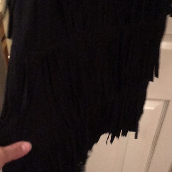 Spense size Small black dress w/ tassels in skirt - Picture 5 of 8